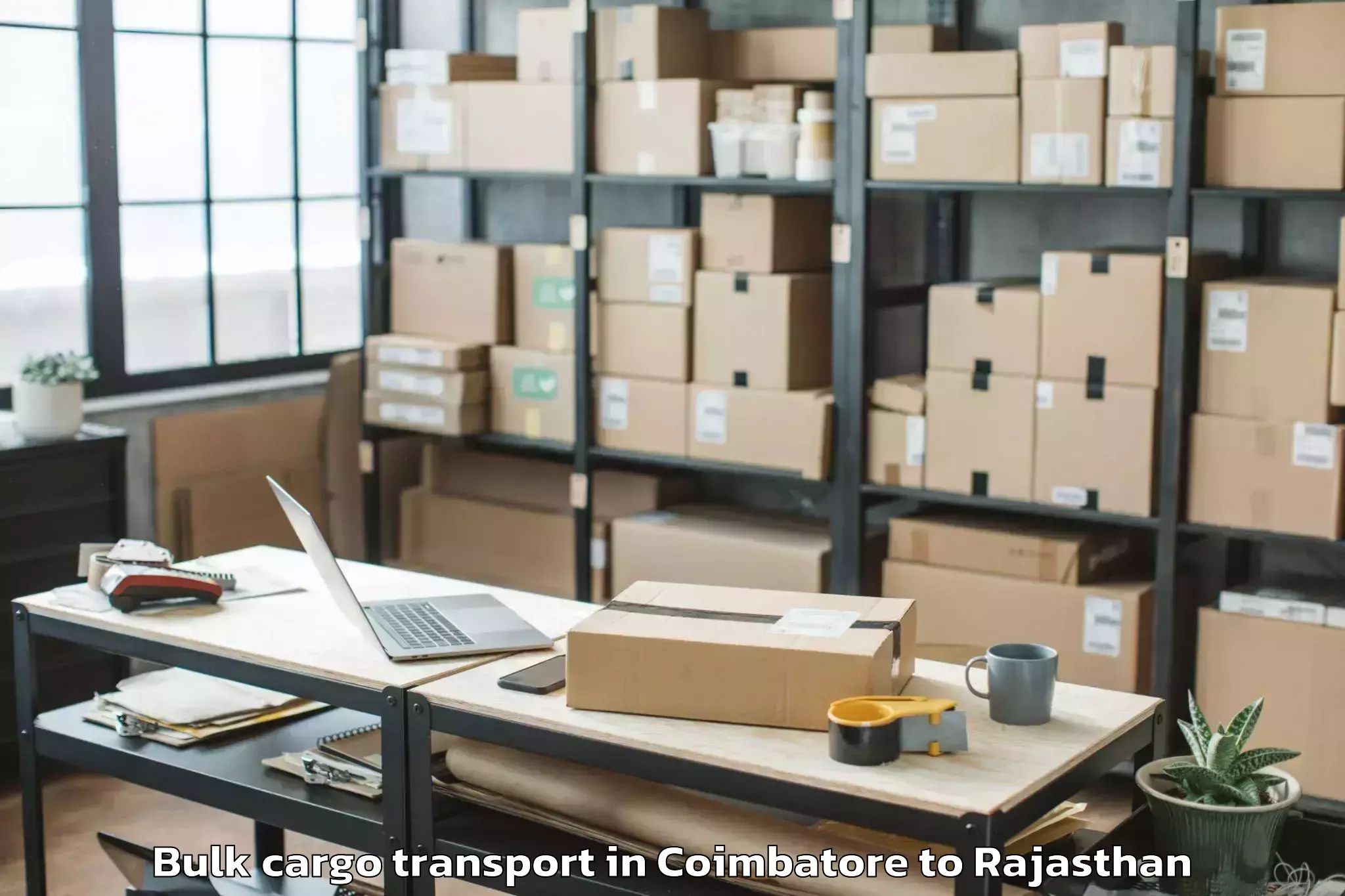 Get Coimbatore to Kota Bulk Cargo Transport